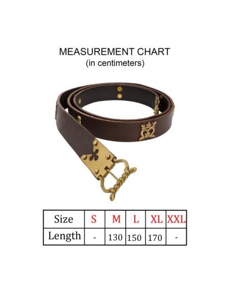 Ceinture de chevalier gothique marron... Ceinture de chevalier gothique marron...