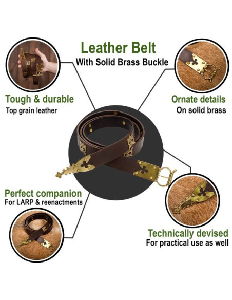 Ceinture de chevalier gothique marron... Ceinture de chevalier gothique marron...