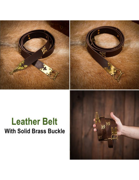 Ceinture de chevalier gothique marron... Ceinture de chevalier gothique marron...