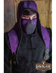 Set Capuche + masque Akku en cuir - Violet