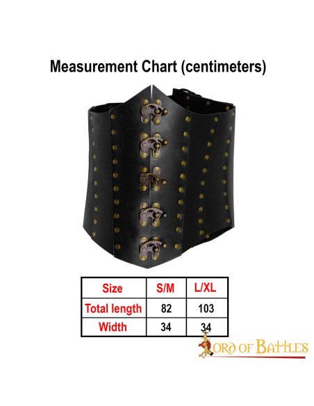 Anne Bony Corset pirate en cuir noir