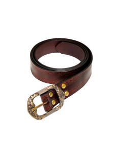 Conception en relief de ceinture médiévale marron 2