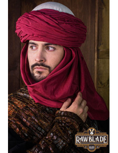 Turban Arabe Azraq - Blanc et Rouge