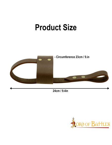 Etui en cuir marron pour verres et...