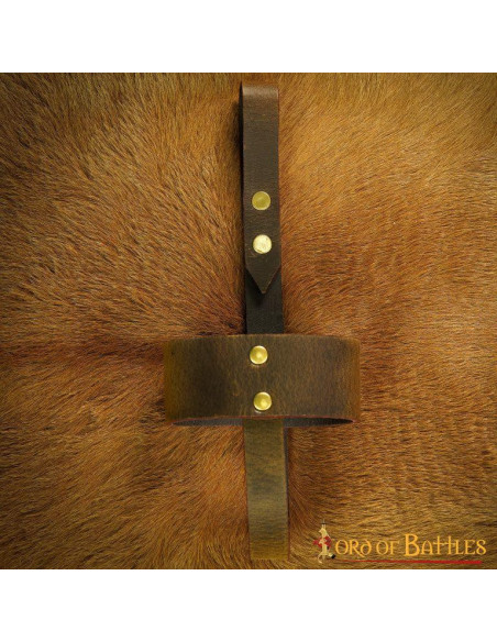 Etui en cuir marron pour verres et...