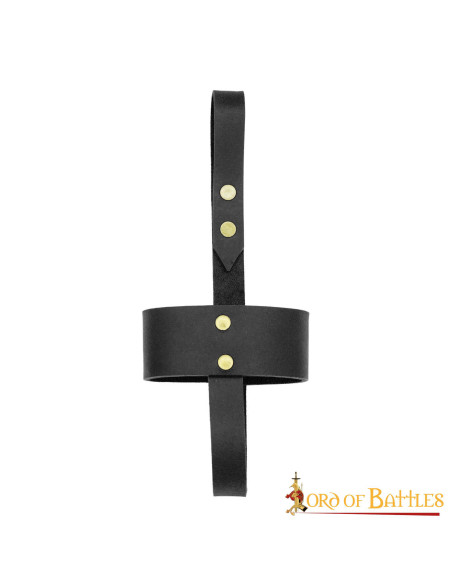 Etui en cuir noir pour verres et...