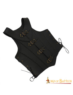 Corset en cuir noir Dama Guerrera 2