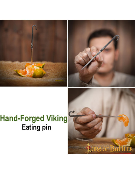 Fourche-brochette Viking forgée à la...