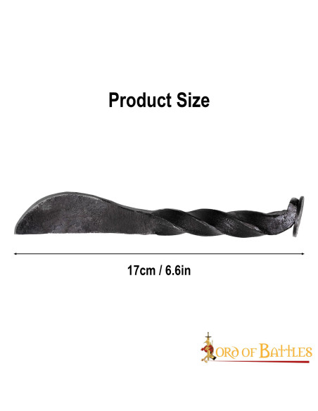 Couteau médiéval rustique forgé à la...