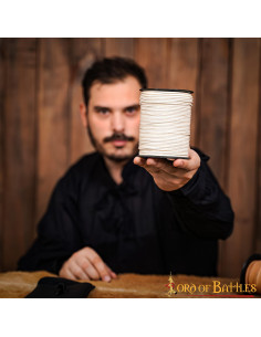 Rouleau de cordon en cuir blanc