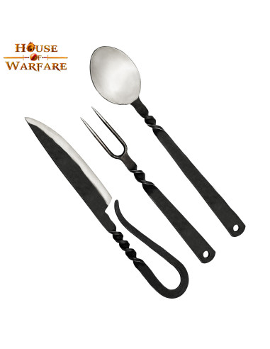 Ménagère médiévale : cuillère, fourchette et couteau ⚔️ Boutique