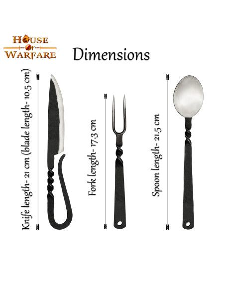 Ménagère médiévale : cuillère,...