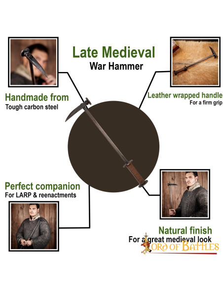 marteau de guerre médiéval, gothique