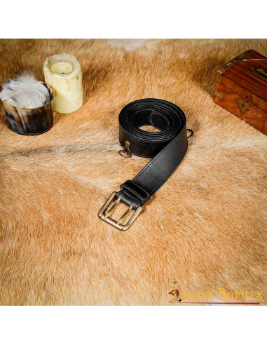 Ceinture médiévale fantaisie en cuir - Noir