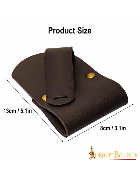 Baldric pour épées en bois en cuir -...