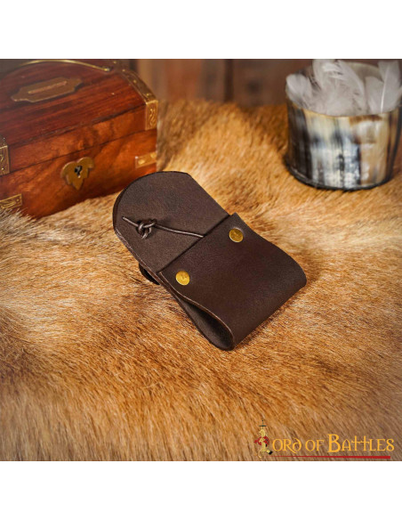 Baldric pour épées en bois en cuir -...