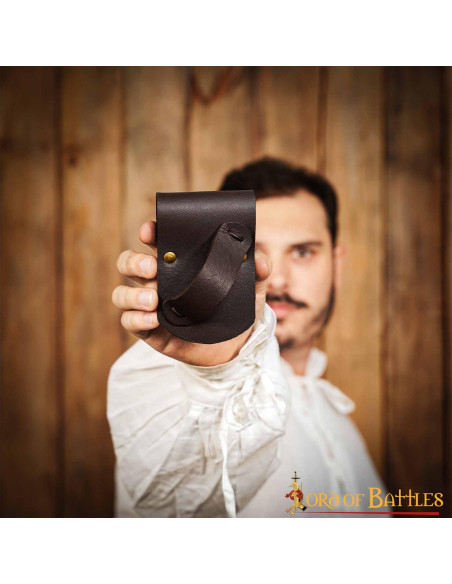 Baldric pour épées en bois en cuir -...