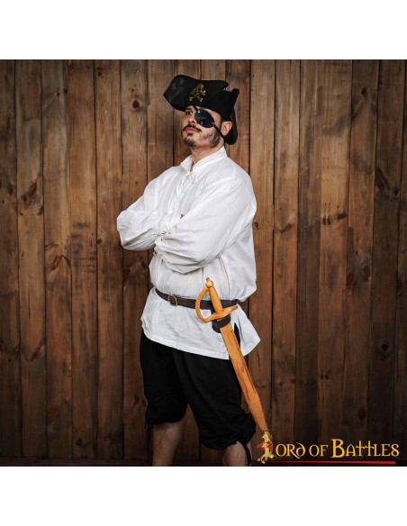 Baldric pour épées en bois en cuir -...