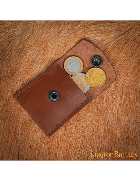 Bourse médiévale en cuir pratique -...