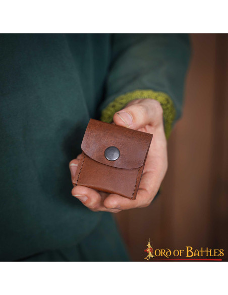 Bourse médiévale en cuir pratique -...