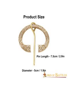 Fibule celtique en laiton (7,5x5 cm.) 2