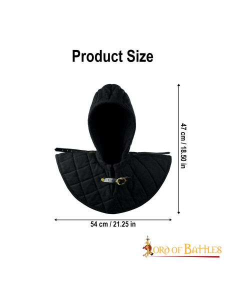 Crêpe matelassé avec gorget médiéval