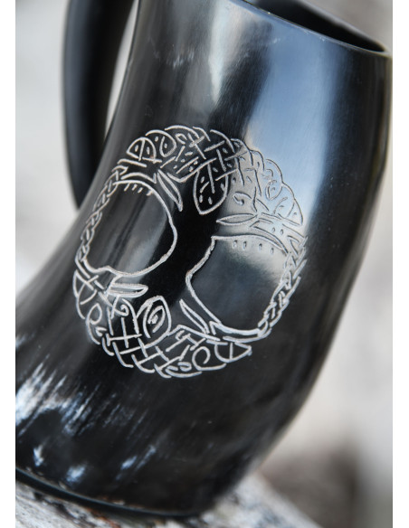 Chope à bière viking, l'arbre de vie,...