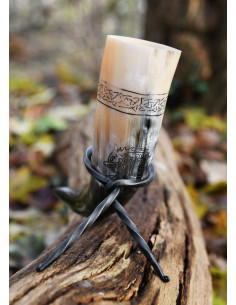 Corne Viking Norse Wolf Fenrir avec support (200-300 ml.) 2