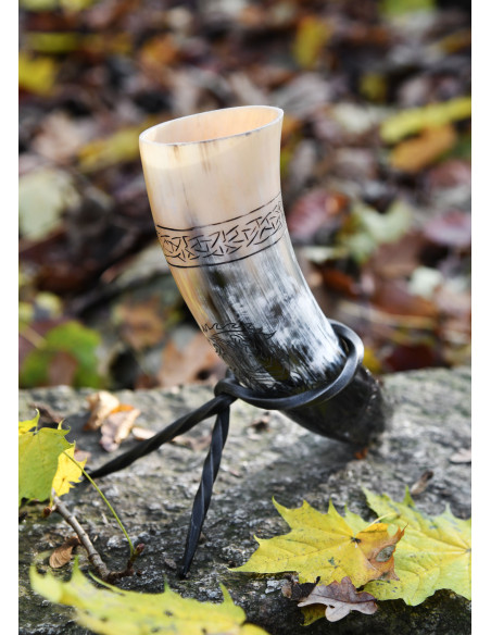 Corne Viking Norse Wolf Fenrir avec...