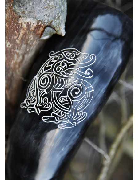 Corne de dragon viking avec support...