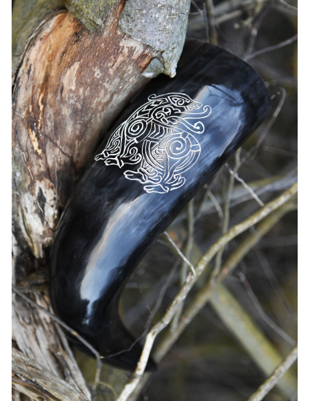 Corne de dragon viking avec support...