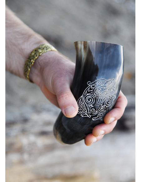 Corne de dragon viking avec support...