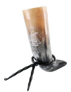 Corne celtique Valknut avec support (200-300 ml.)