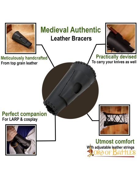 Bracelets médiévaux avec porte-couteau