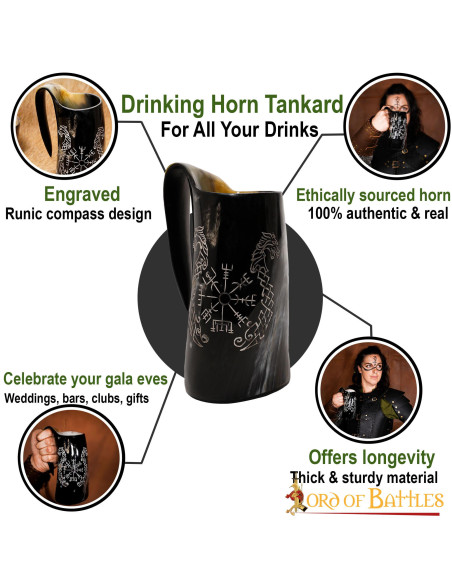 Chope à bière celtique Vegvísir...