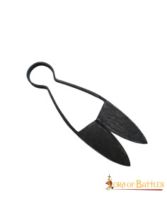 Ciseaux médiévaux en fer forgé à la main (24 cm.)