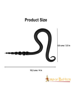 Tire-bouchon médiéval forgé à la main (10,2x8,9 cm.)