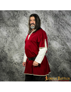 Tunique viking à doubles manches - Grenat 2