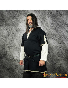 Tunique viking à double manches - Noir 2