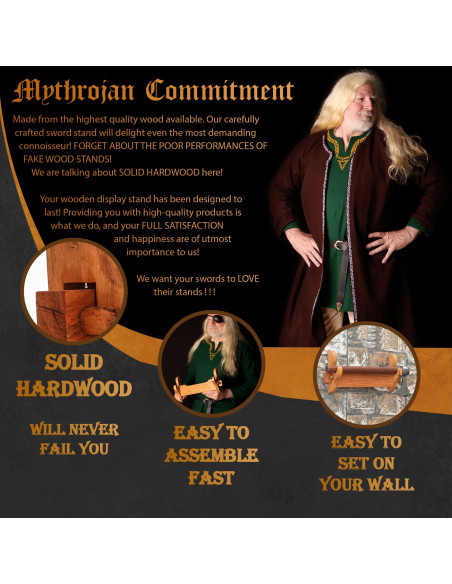 Support mural en bois pour accrocher...