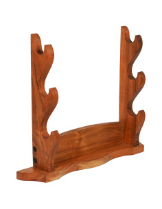 Support de bureau en bois pour accrocher 3 katanas