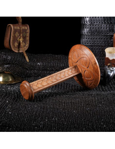 Support en bois sculpté pour accrocher les casques (38 cm.) 2