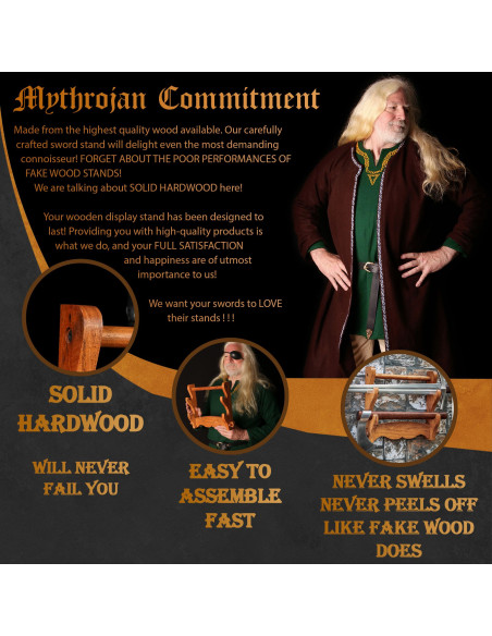 Support mural en bois pour accrocher...