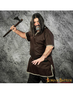 Tunique Viking Balder manche courte - Marron