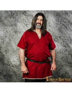 Tunique Viking Balder manche courte - Grenat