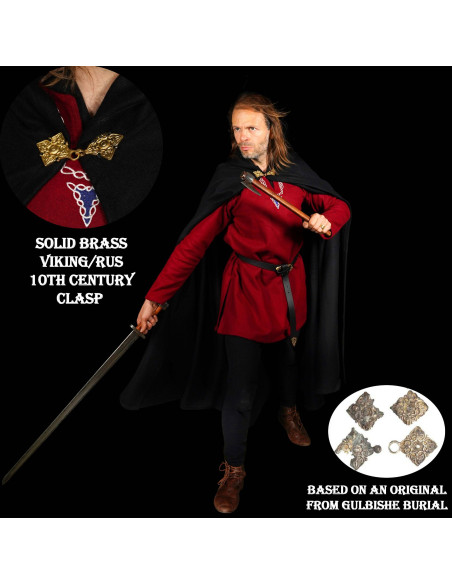 Grande Cape en Laine avec Fermoir en...