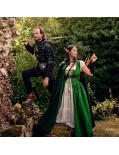 Grande Cape en Laine avec Fermoir en Laiton - Vert 2