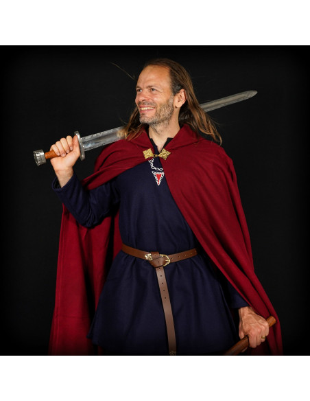 Grande Cape en Laine avec Fermoir en...