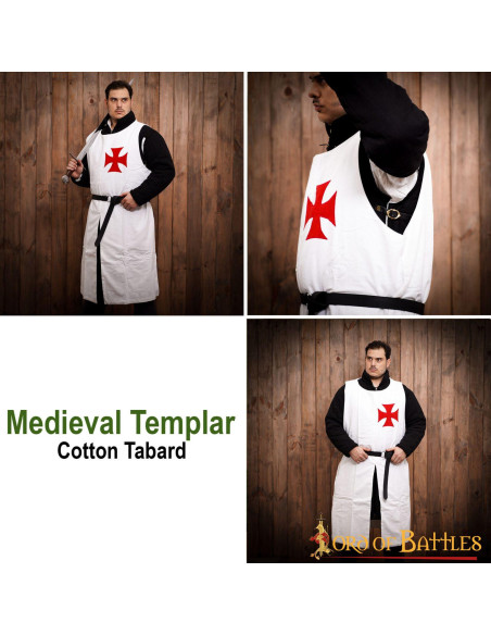 Tabard des Templiers avec croix en pate