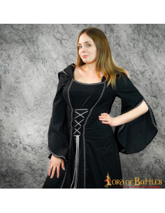 Robe médiévale femme Morgana - Noir